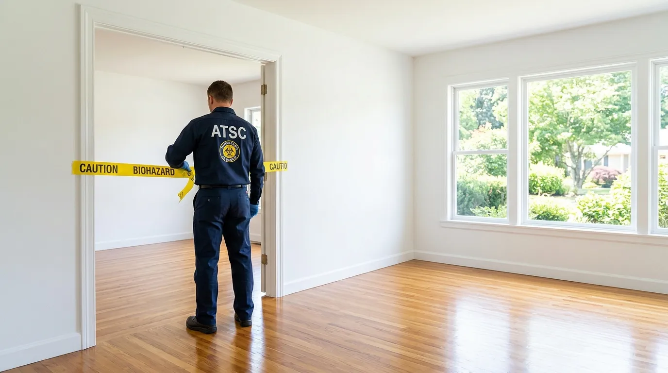 Certified biohazard cleanup crew performing Trauma Scene Cleanup in Mineral Wells